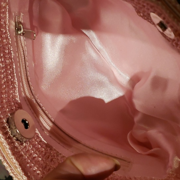 Pink Sequins Crochet Mini Bag - Picture 12 of 17